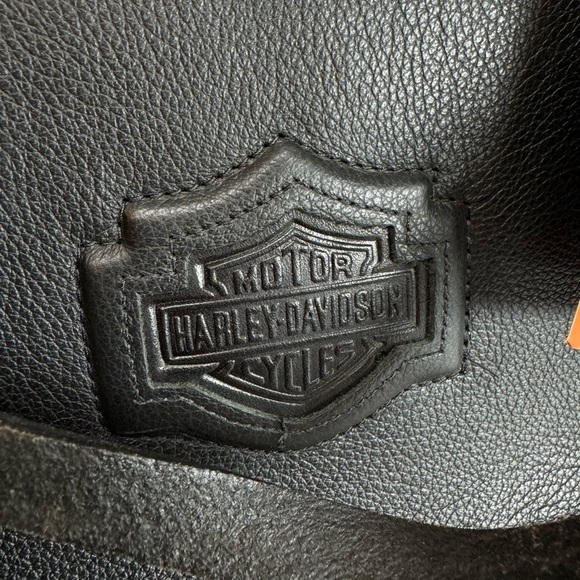 Harley Davidson black‎ leather handbag purse NWT embossed logo small - Picture 3 of 8